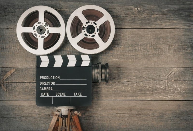 AOFOTO 7x5 قدم كاميرا فيلم قديمة على خلفية لوح خشبي ديكور حفلة موضوع فيلم ليلي عتيق لستوديو التصوير لافتة Props من الفينيل - Image 1